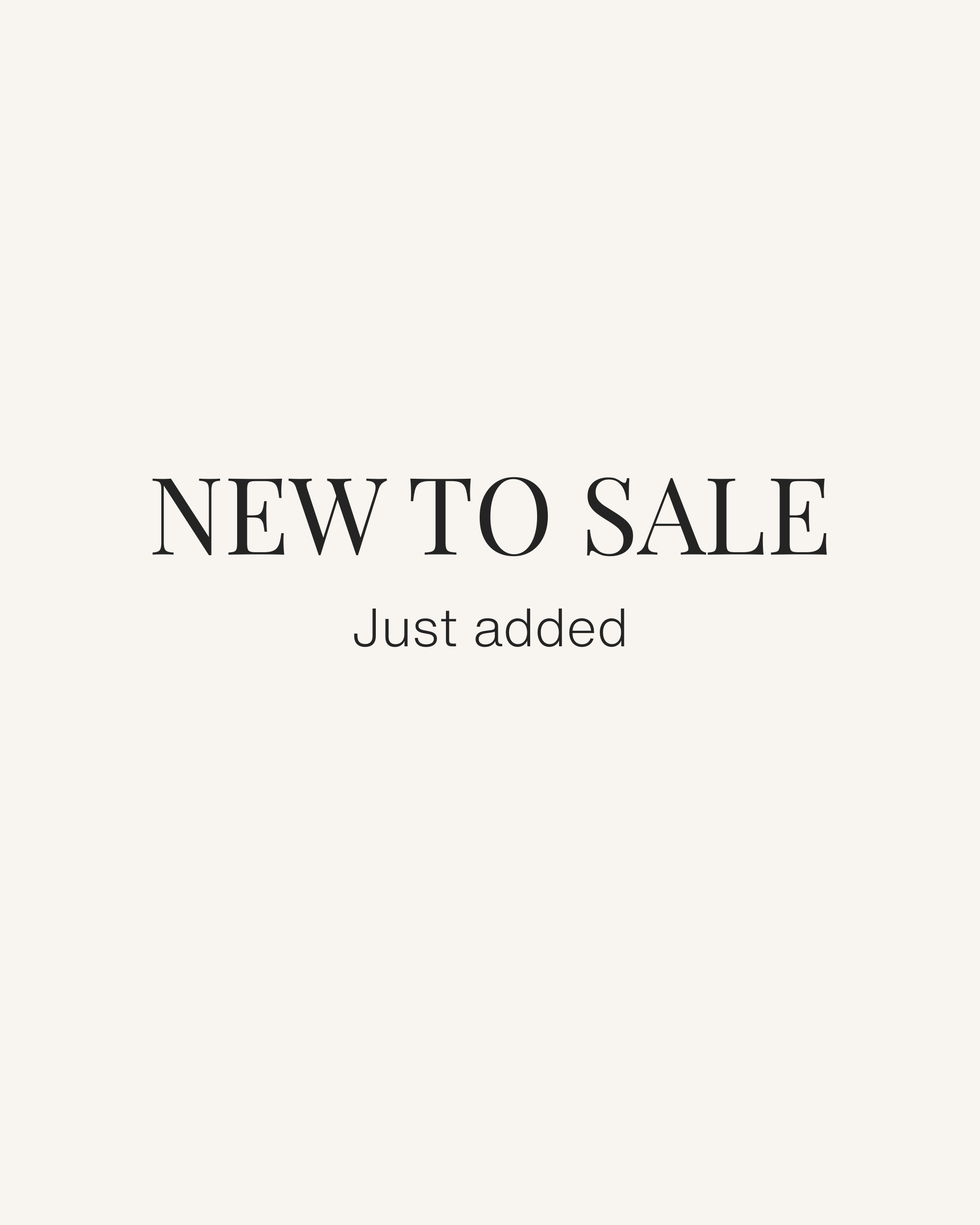 Minimalist charcoal graphic for the Endless Waves New to Sale collection featuring the text "NEW TO SALE - Just added" in white serif font.