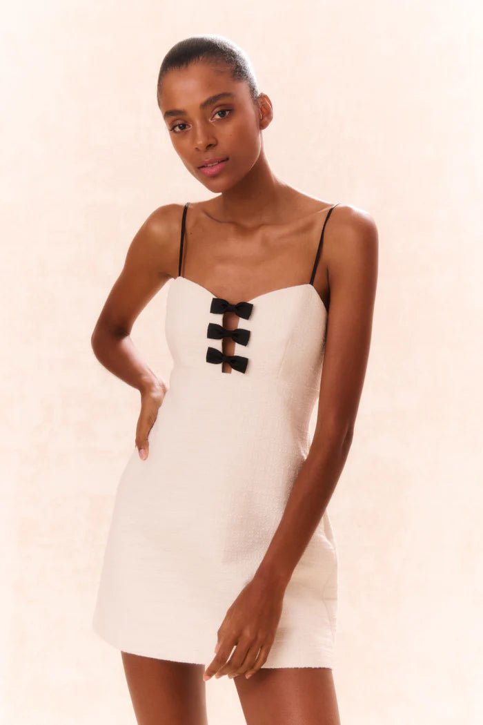 LoveShackFancy LoveShackFancy Adelaide Tweed Mini Dress Endless Waves