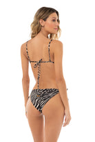Agua Bendita Alegria Reversible Beaded Tie Bikini Bottom - Endless Waves