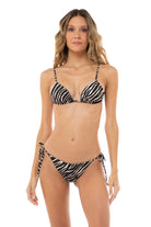Agua Bendita Alegria Reversible Beaded Tie Bikini Bottom - Endless Waves