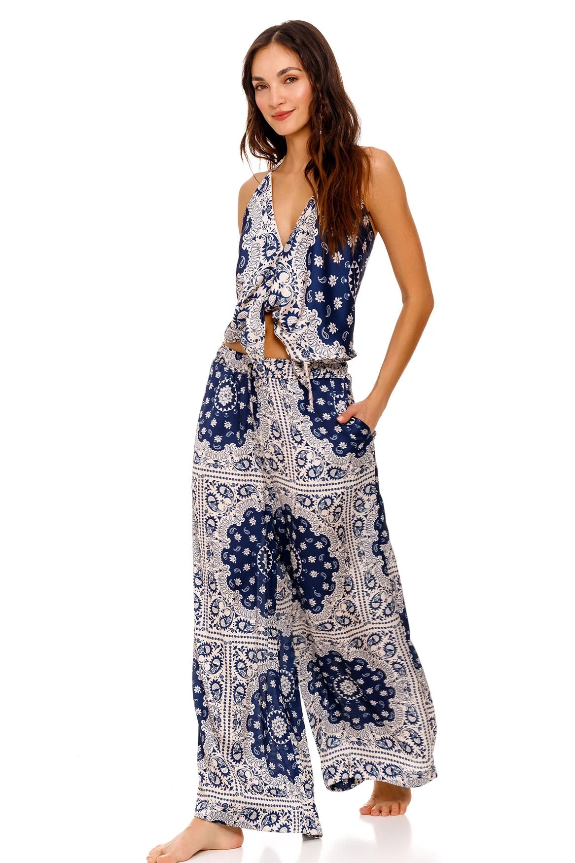 Agua Bendita Harmony Crop Top - Endless Waves