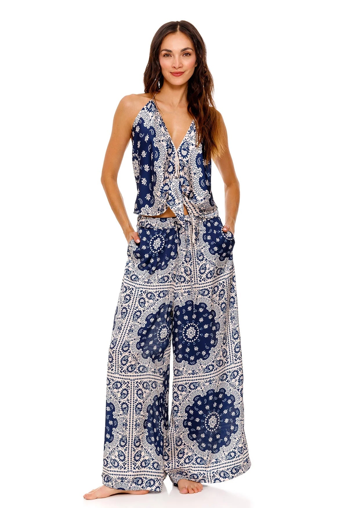 Agua Bendita Harmony Crop Top - Endless Waves