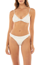 Agua Bendita Kai Lola Embroidered Bikini Bottom - Endless Waves
