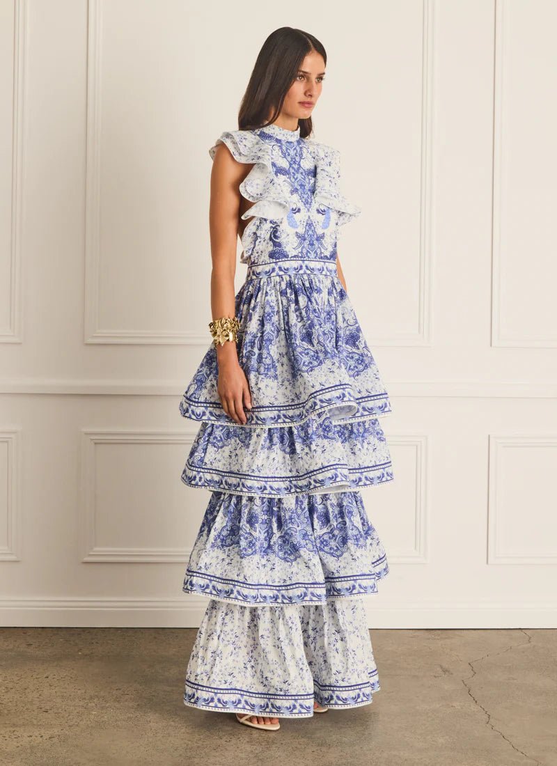 Aqua Blu Willow Lily Maxi Dress - Endless Waves