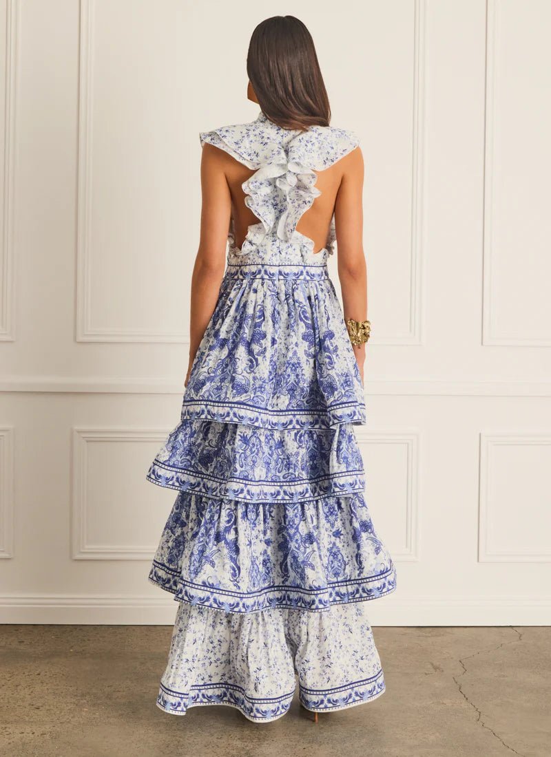 Aqua Blu Willow Lily Maxi Dress - Endless Waves