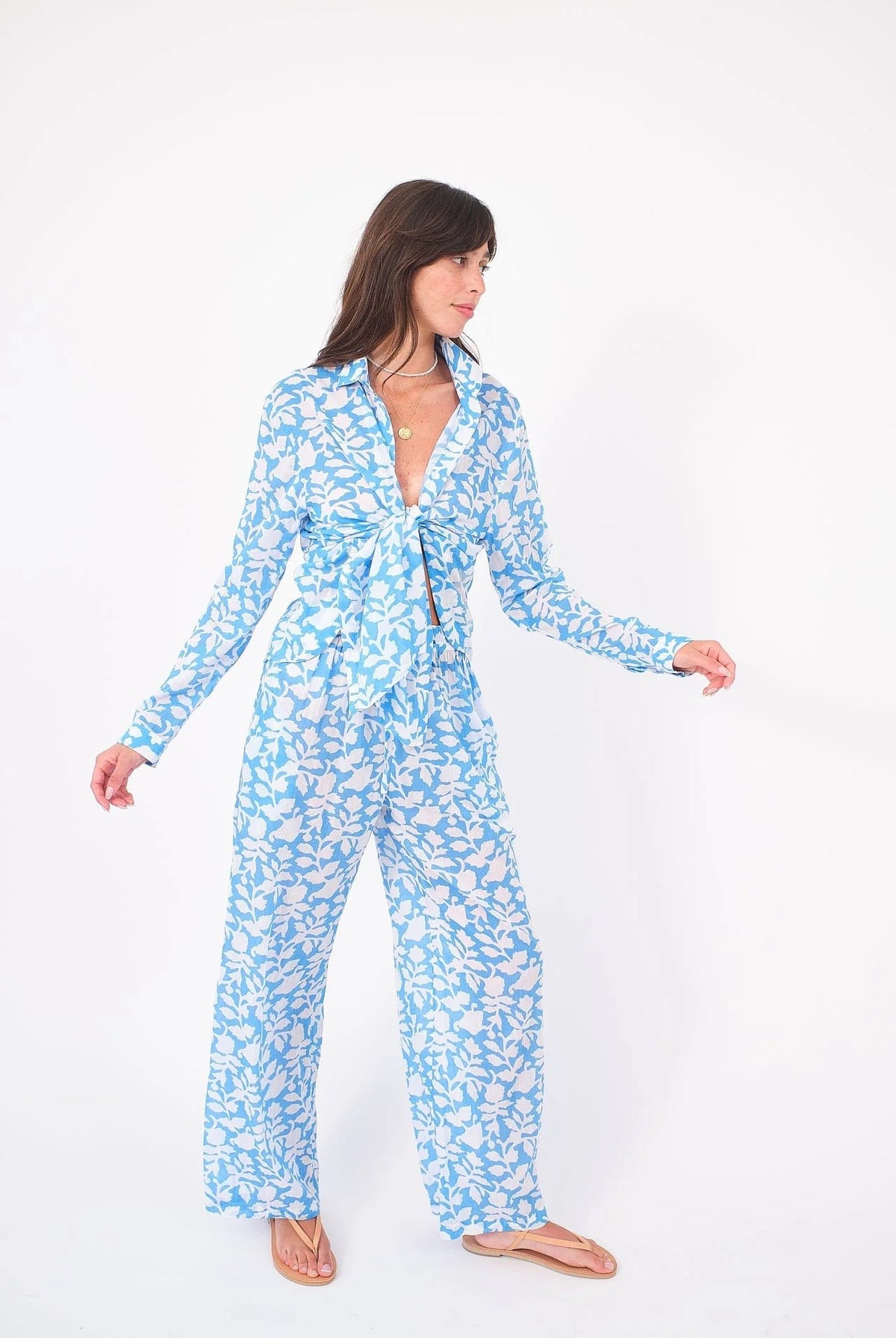 Desert Queen Desert Queen Aria Tie Front Shirt Endless Waves