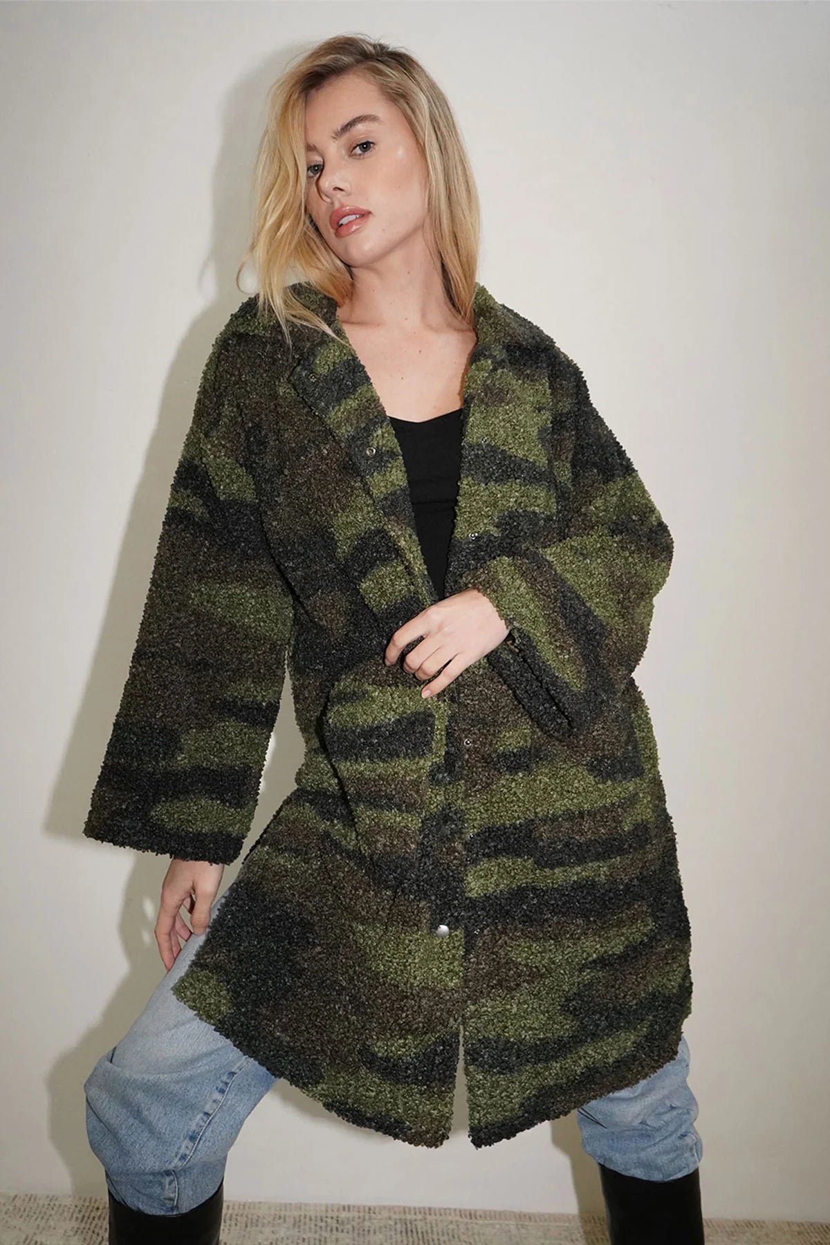 LNA LNA Astor Camo Sherpa Coat Endless Waves