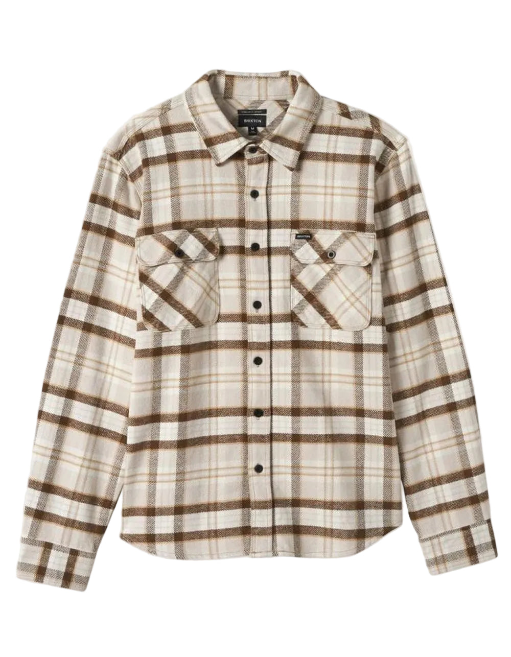 Bowery Heavy Weight LS Flannel in Beige Off White Desert Palm