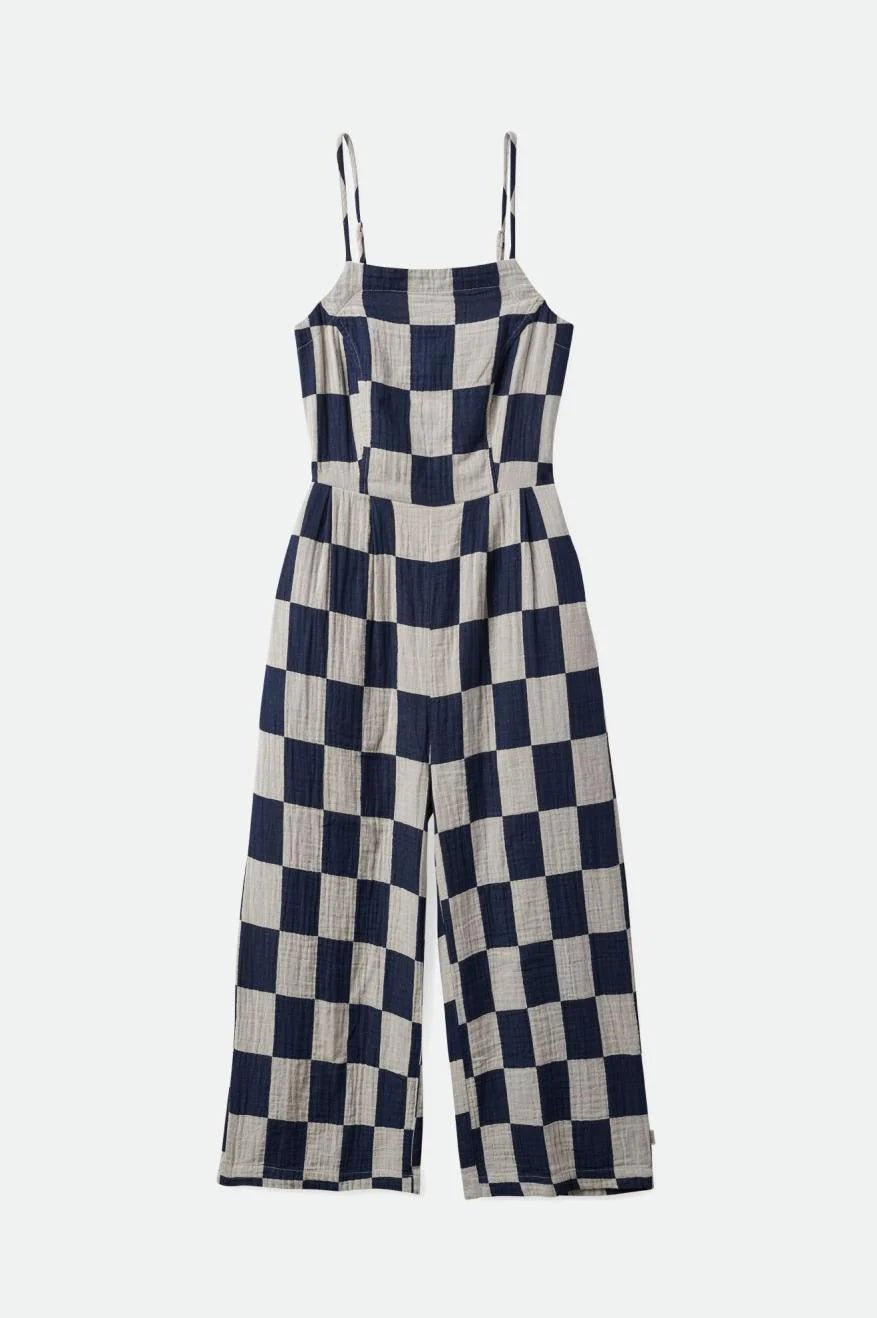 Brixton Navy Mykonos Jumpsuit Endless Waves