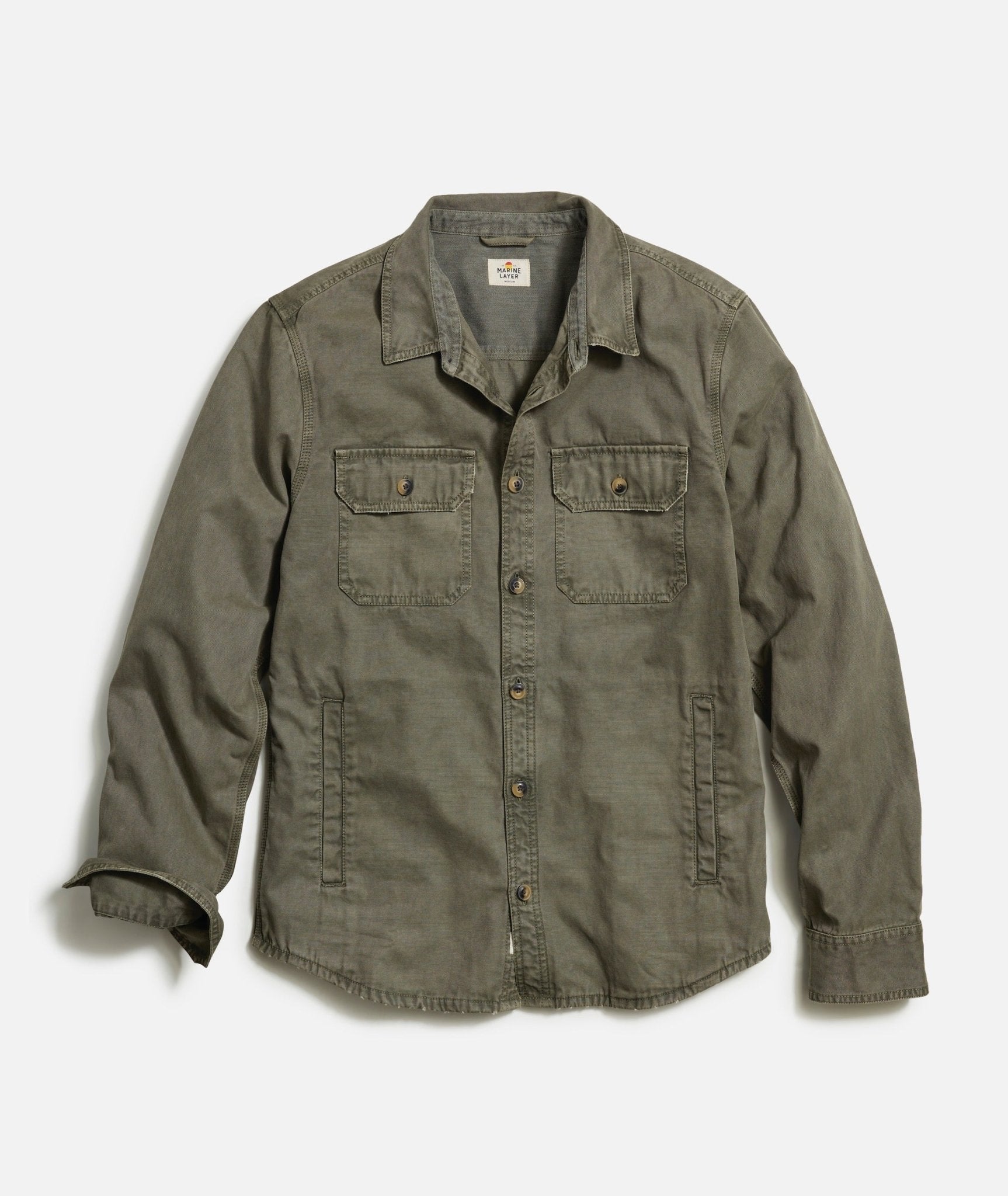 Marine Layer Marine Layer Broken In Canvas Overshirt Endless Waves