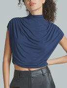 Butter Drape Mockneck Short Sleeve Crop Top - Endless Waves