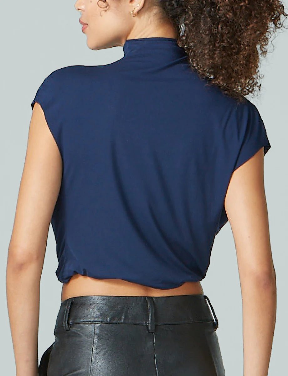Butter Drape Mockneck Short Sleeve Crop Top - Endless Waves