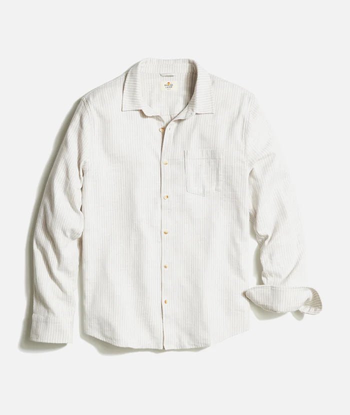 Marine Layer Marine Layer Classic Stretch Selvage LS Shirt Endless Waves
