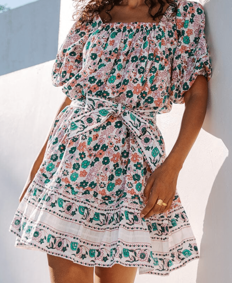 Cleobella Mara Mini Dress - Endless Waves