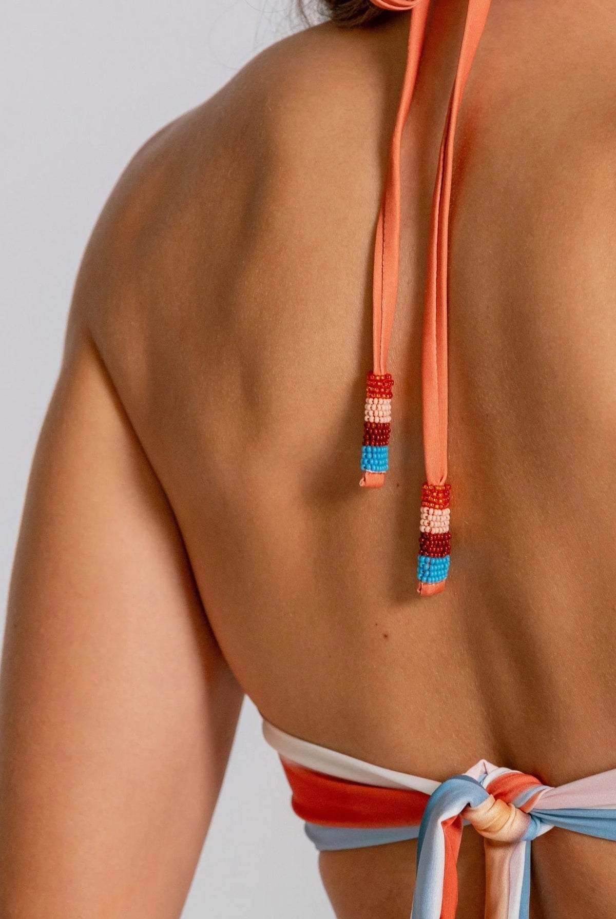 Cosita Linda Echoed Lines Bandeau Bikini Top