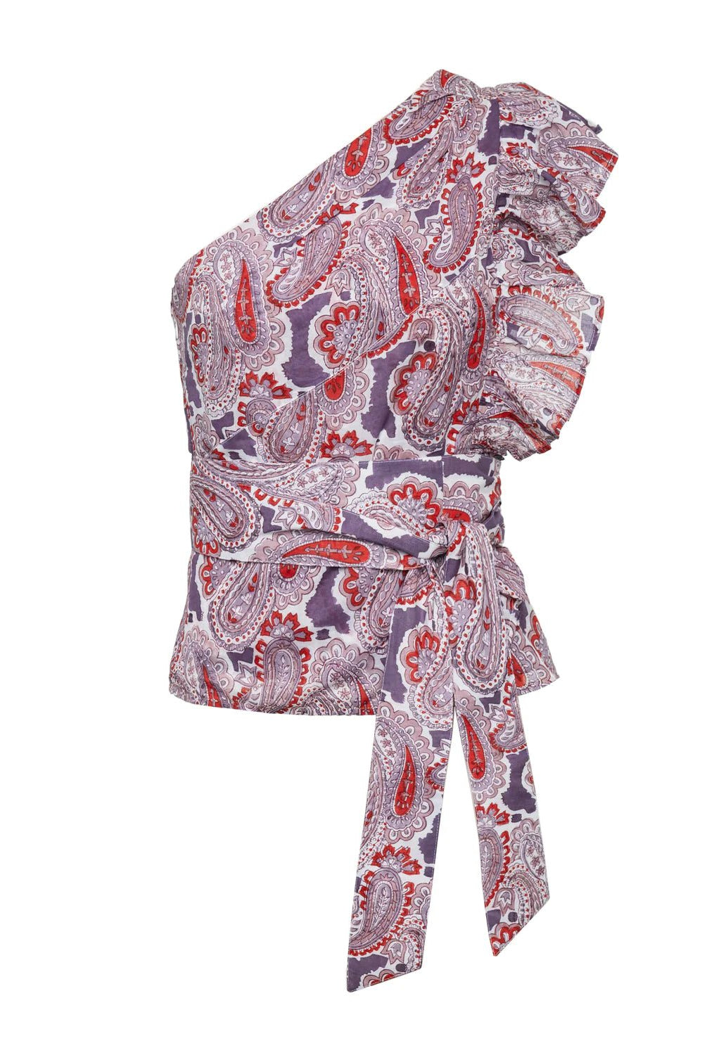 Desert Queen Purple Paisley Cotton Nandi Top - Endless Waves