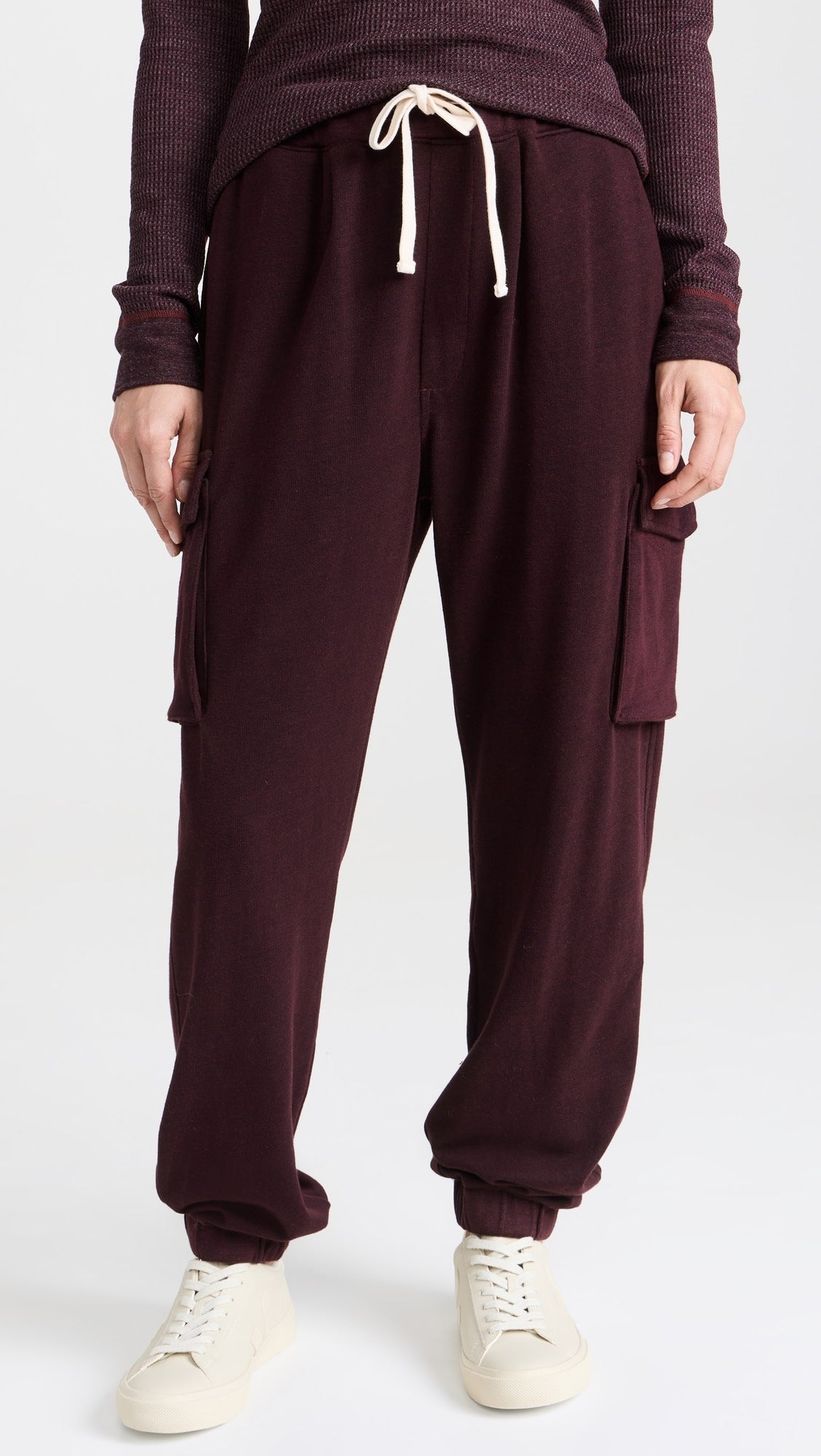 Monrow MONROW Dark Heather Fleece Utility Pants Endless Waves