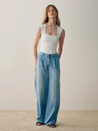 DL1961 Square Neck Top Instasculpt™ Rib - Endless Waves