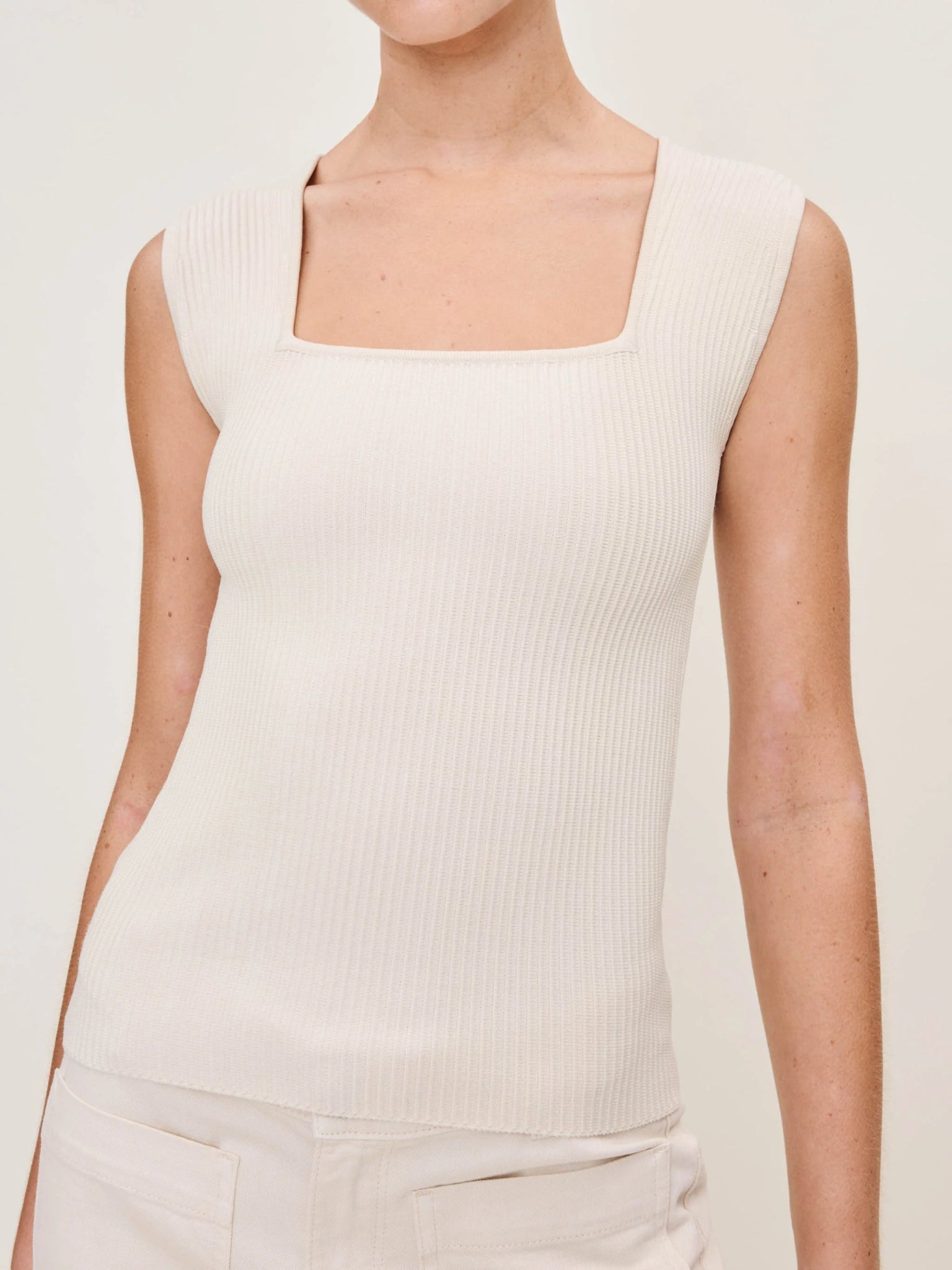 DL1961 Square Neck Top Instasculpt™ Rib - Endless Waves