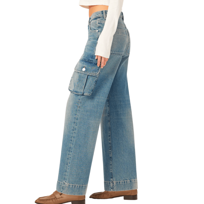 DL1961 Zoie Wide Leg Low Rise Cargos - Final Sale - Endless Waves