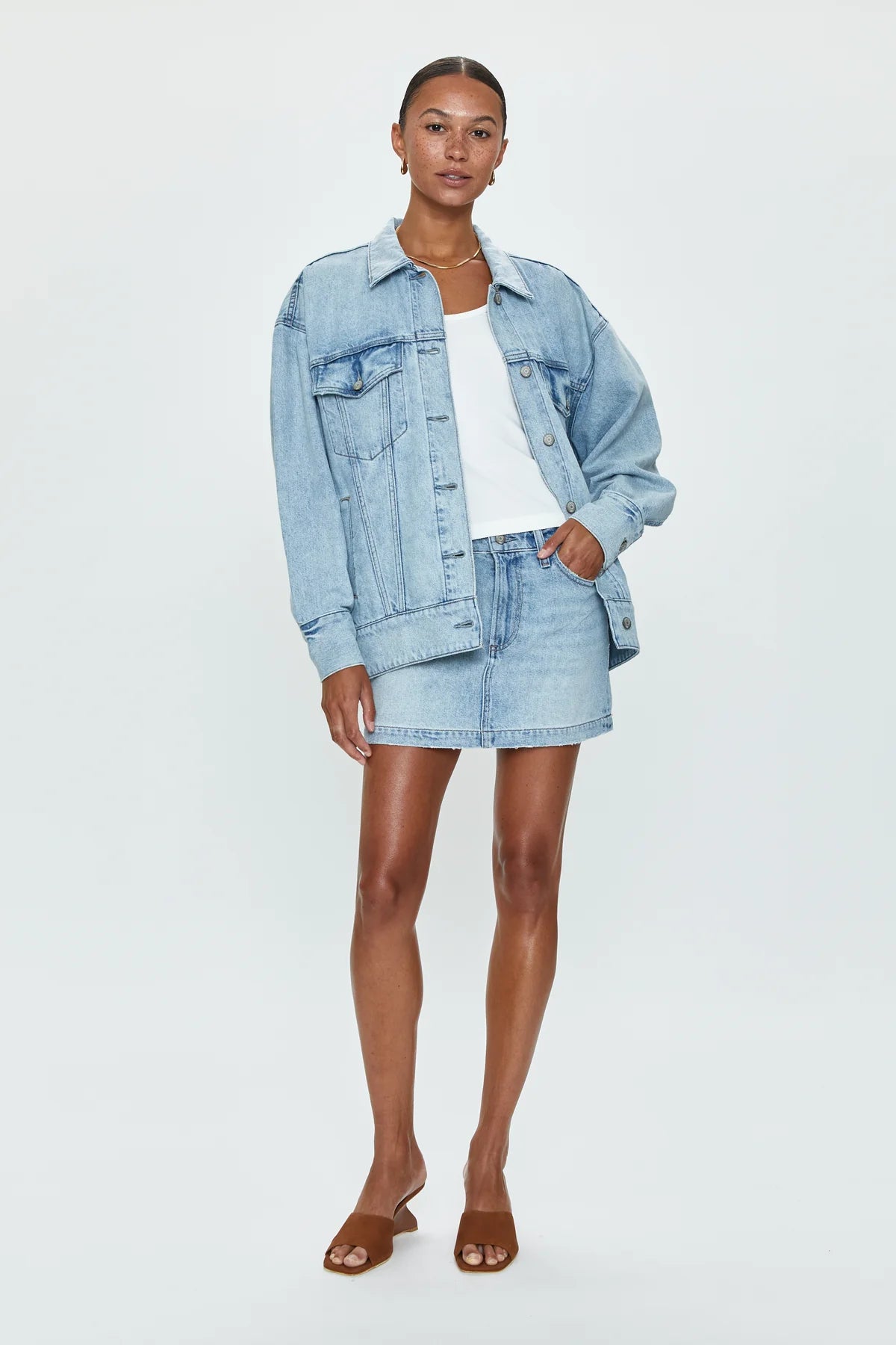 Pistola Pistola Denim Boyfriend Trucker Jacket Endless Waves