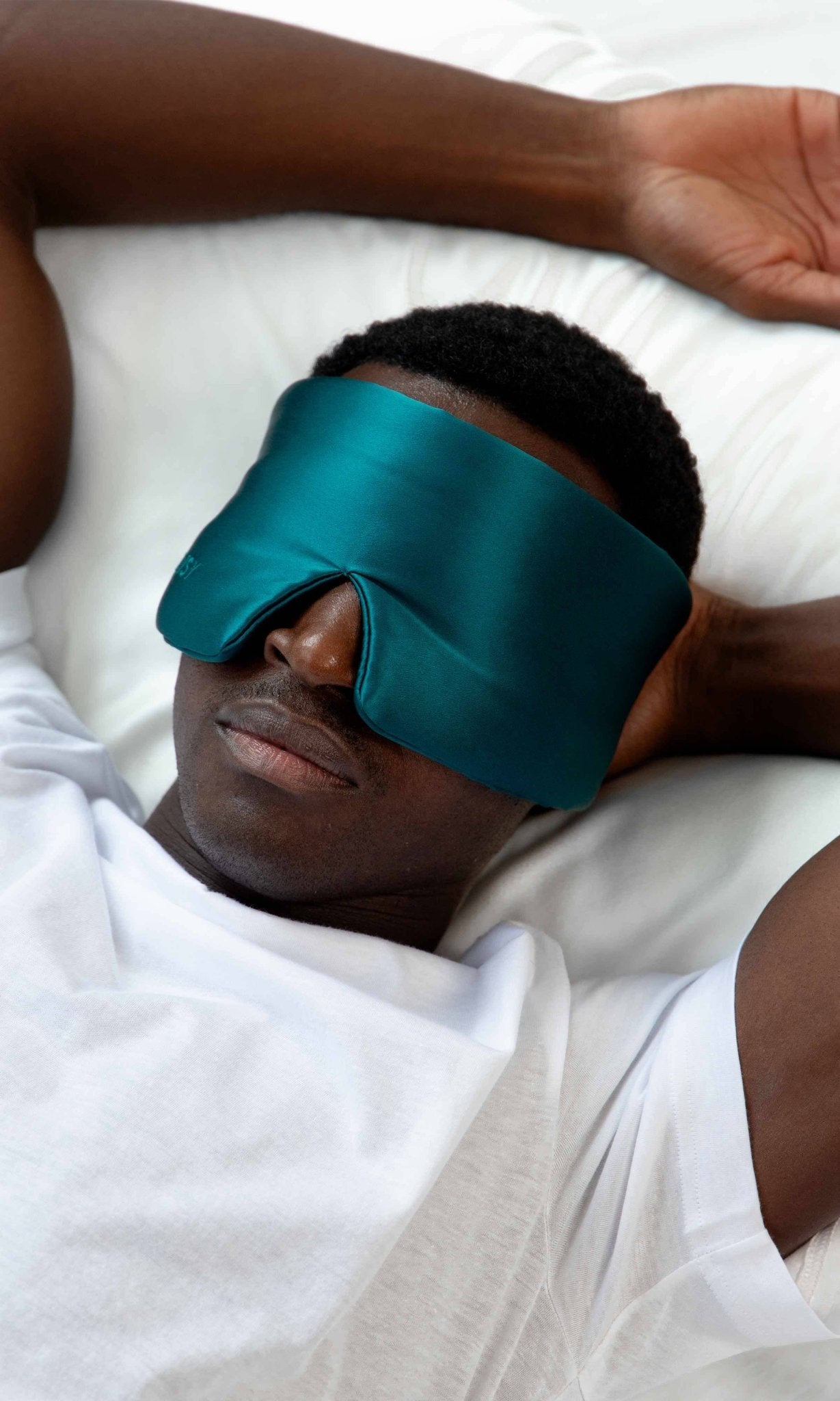 Drowsy Green Sapphire Silk Sleep Mask