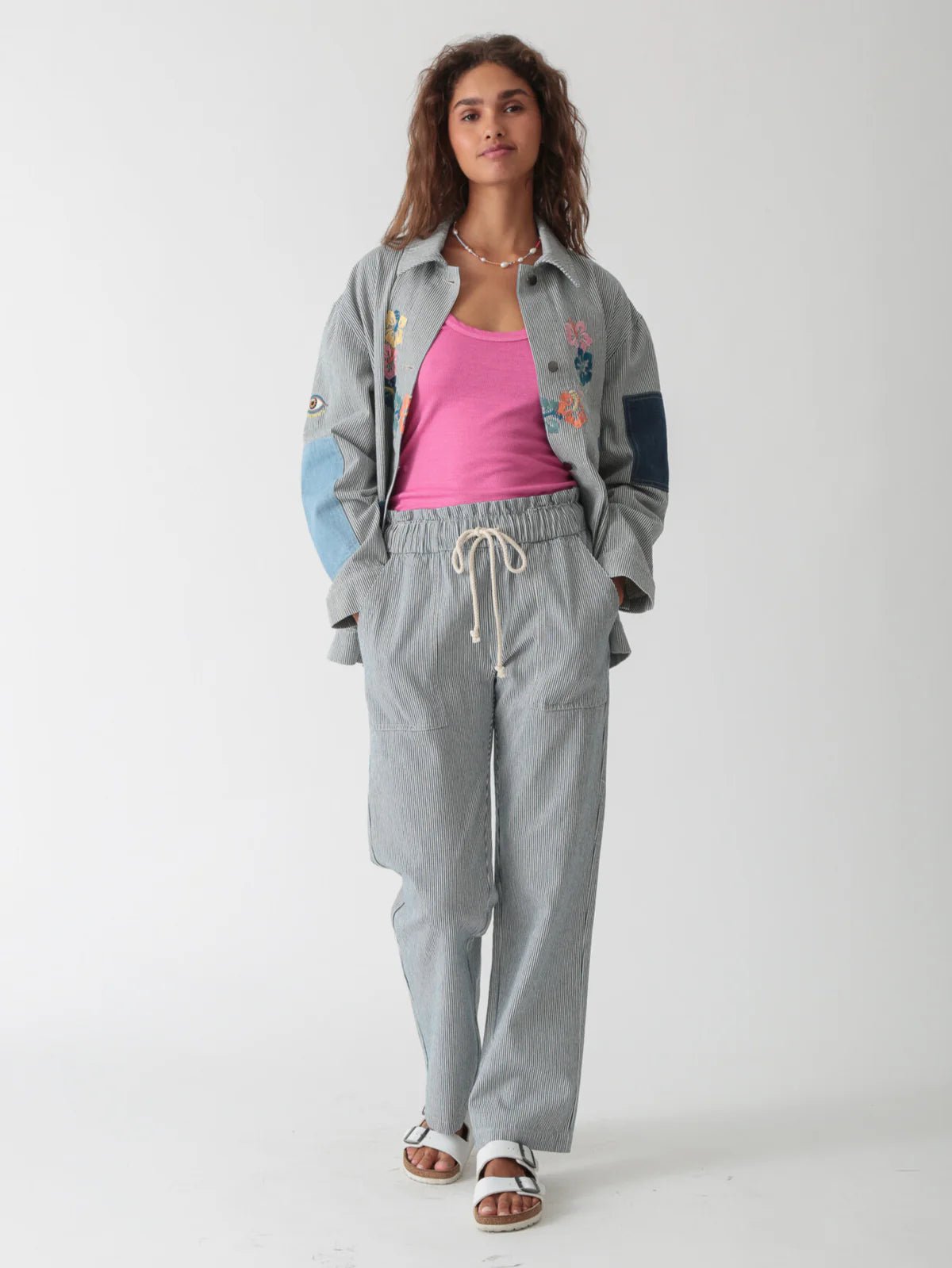 Electric & Rose Embroidered Chore Jacket - Endless Waves