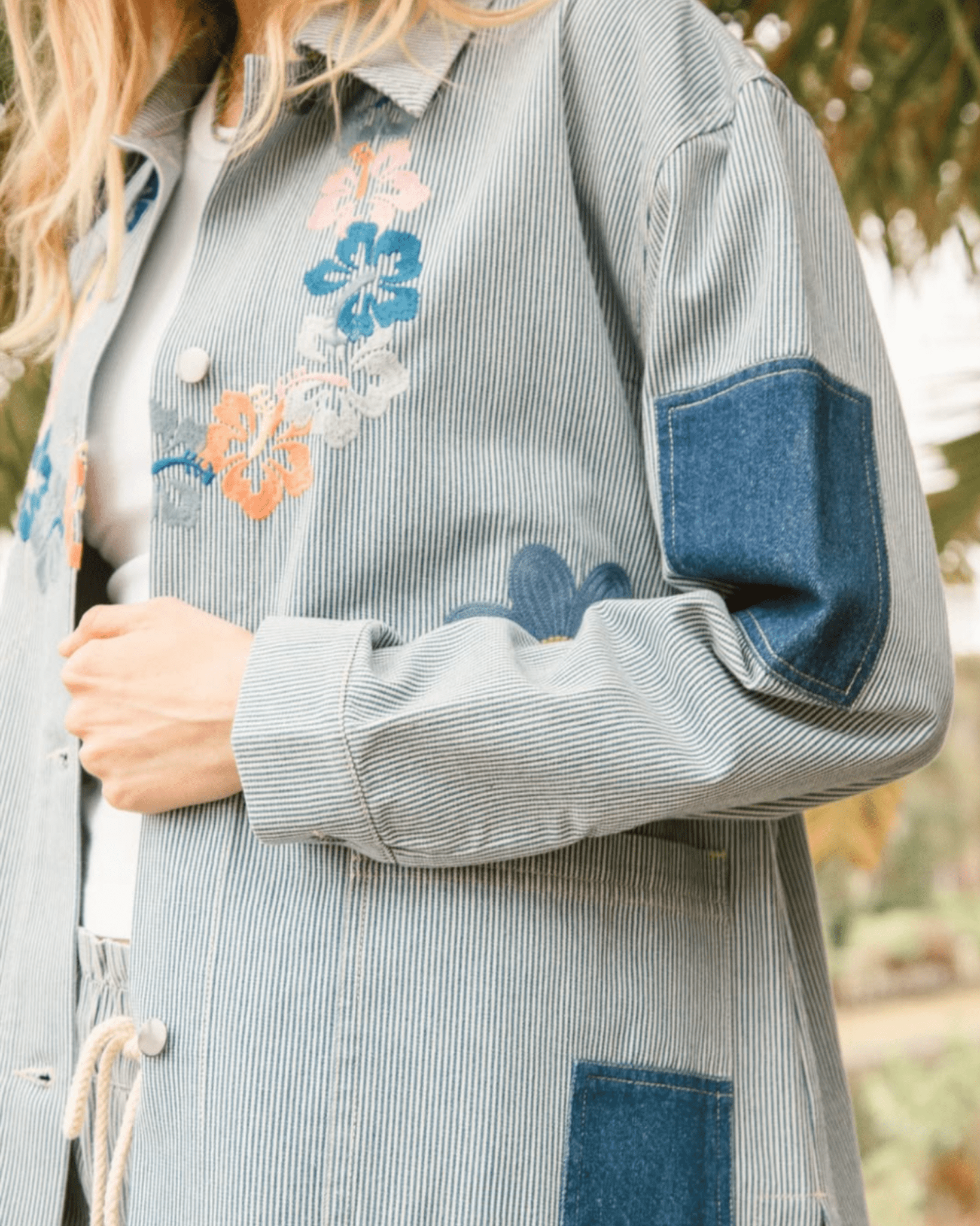 Electric & Rose Electric & Rose Embroidered Chore Jacket Endless Waves