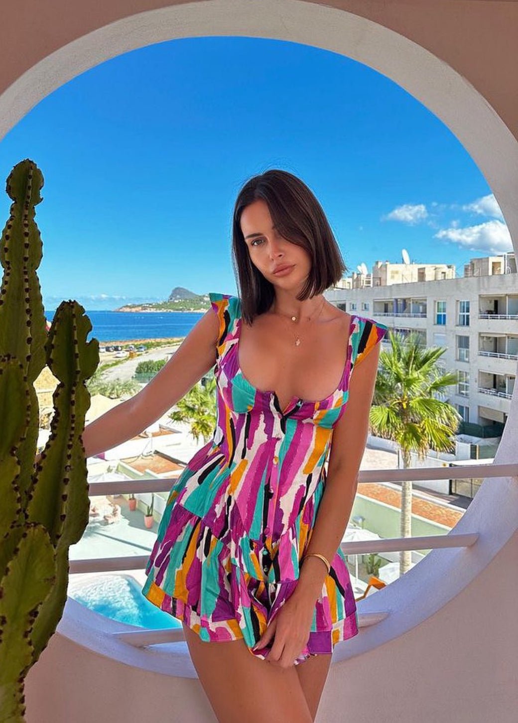 Elisabeth Romper Dress (Satin) - Endless Waves