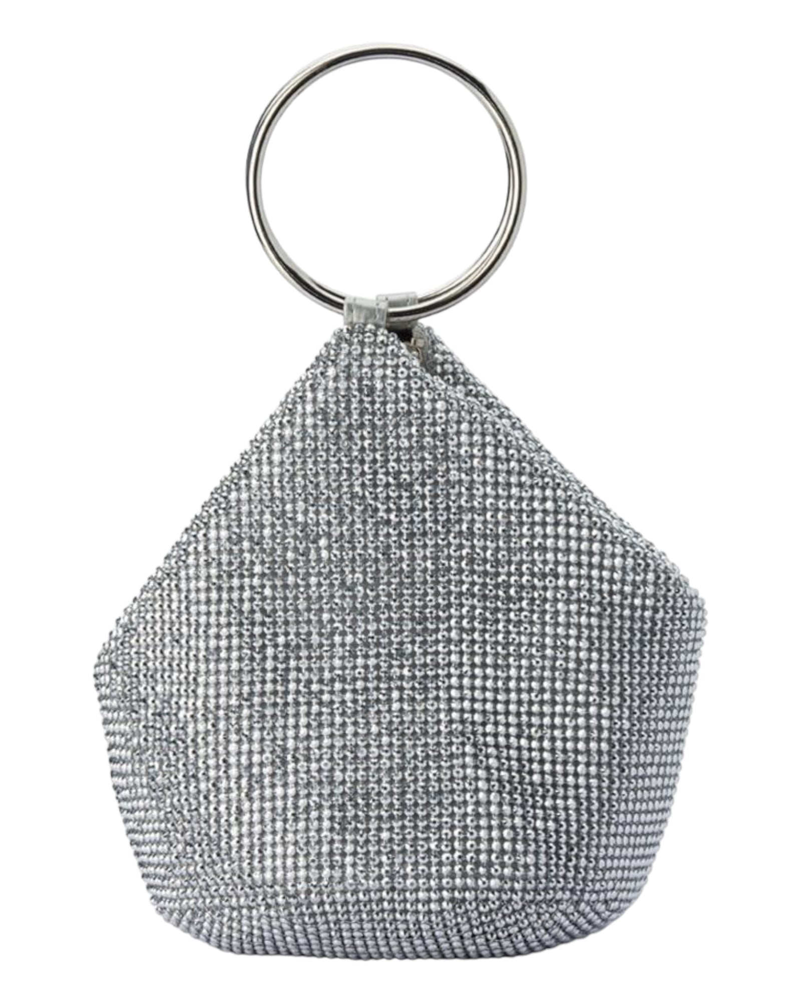 Ellie Crystal Mesh Ring Handle Bag - Endless Waves