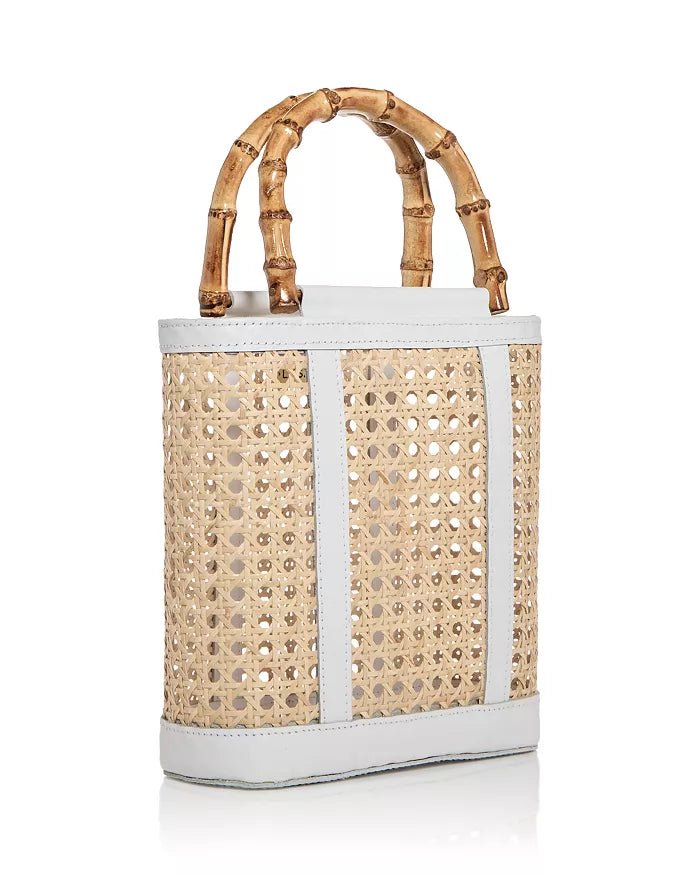 Emerald Open Weave Rattan Mini Tote - Endless Waves