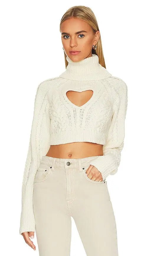 For Love & Lemons For Love & Lemons Vera Cropped Sweater Endless Waves