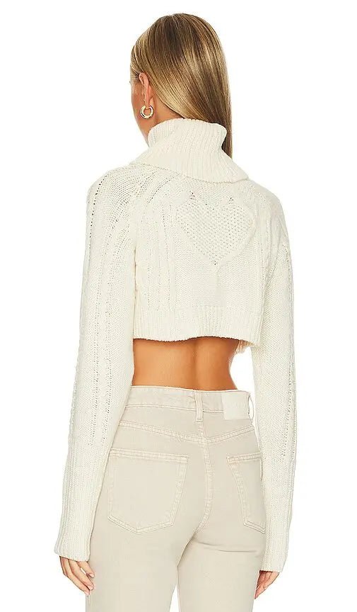 For Love & Lemons For Love & Lemons Vera Cropped Sweater Endless Waves