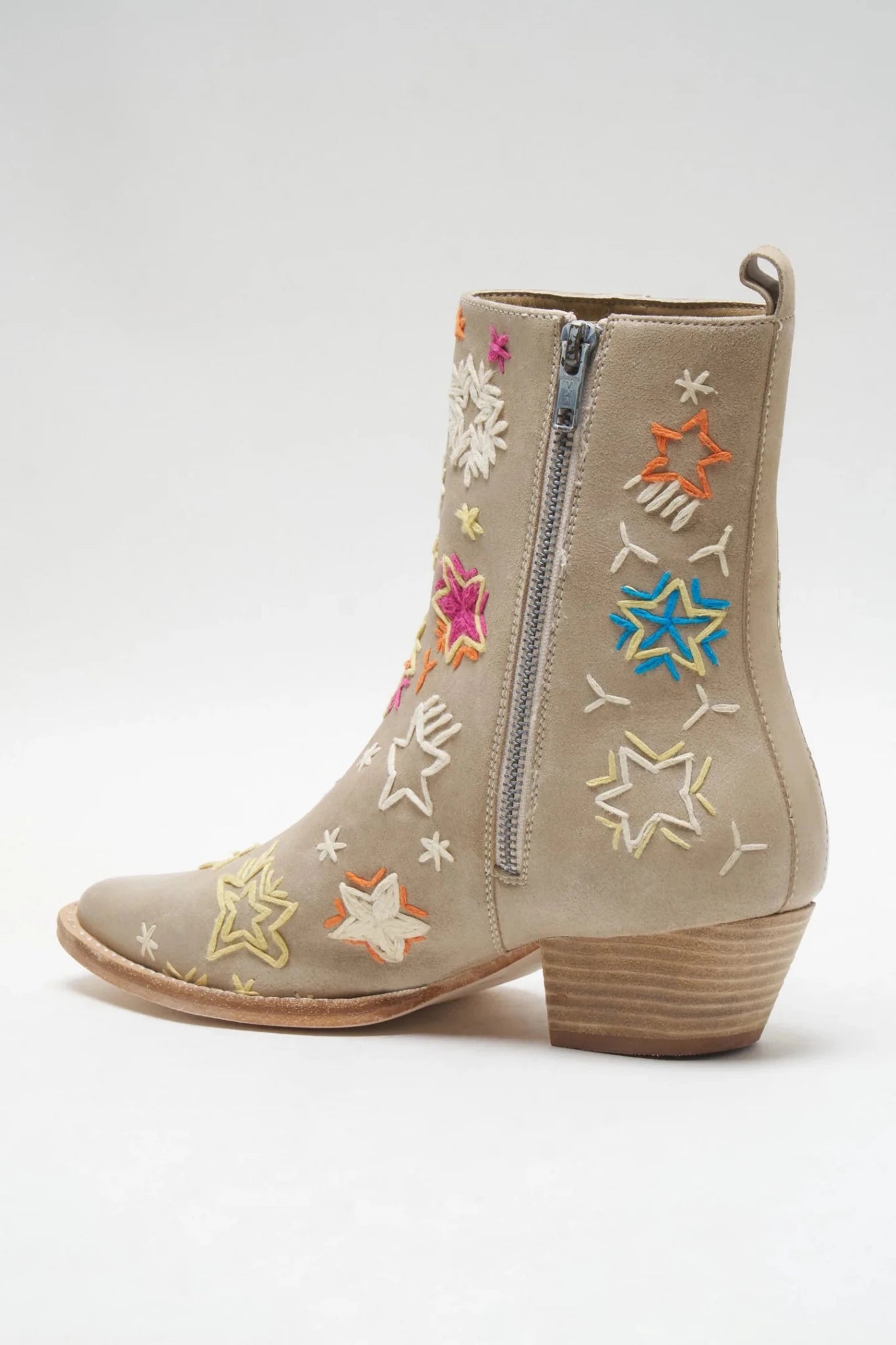 Free People Bowers Embroidered Western Ankle Boots
