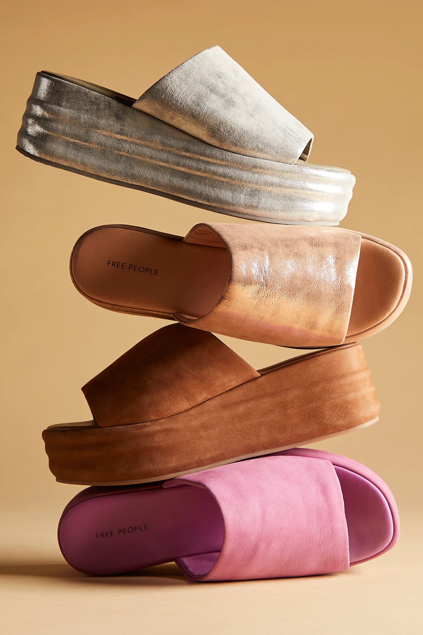 Free People Harbor Flatform Leather Sandals - Endless Waves