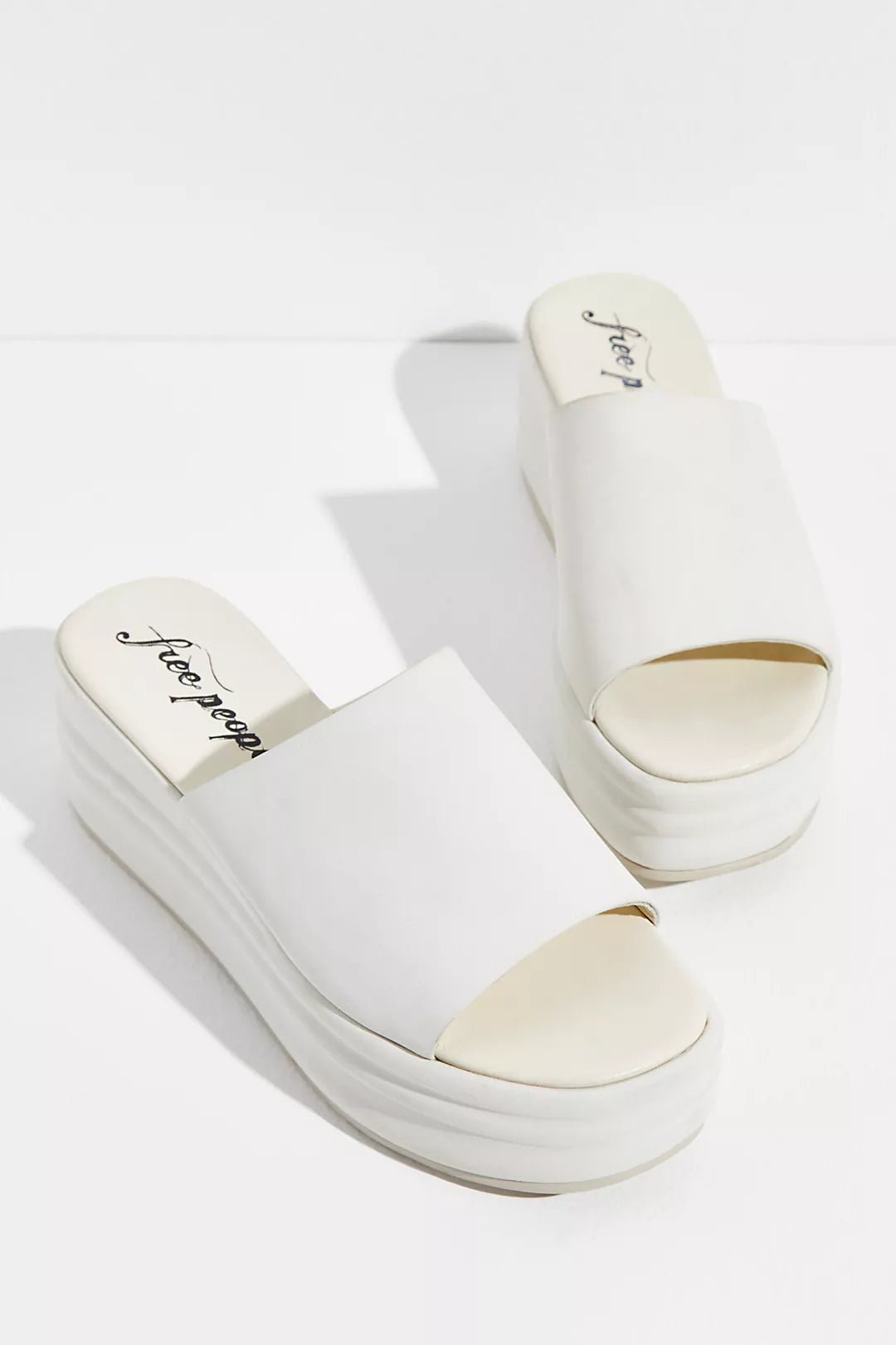 Free People Harbor Flatform Leather Sandals - Endless Waves