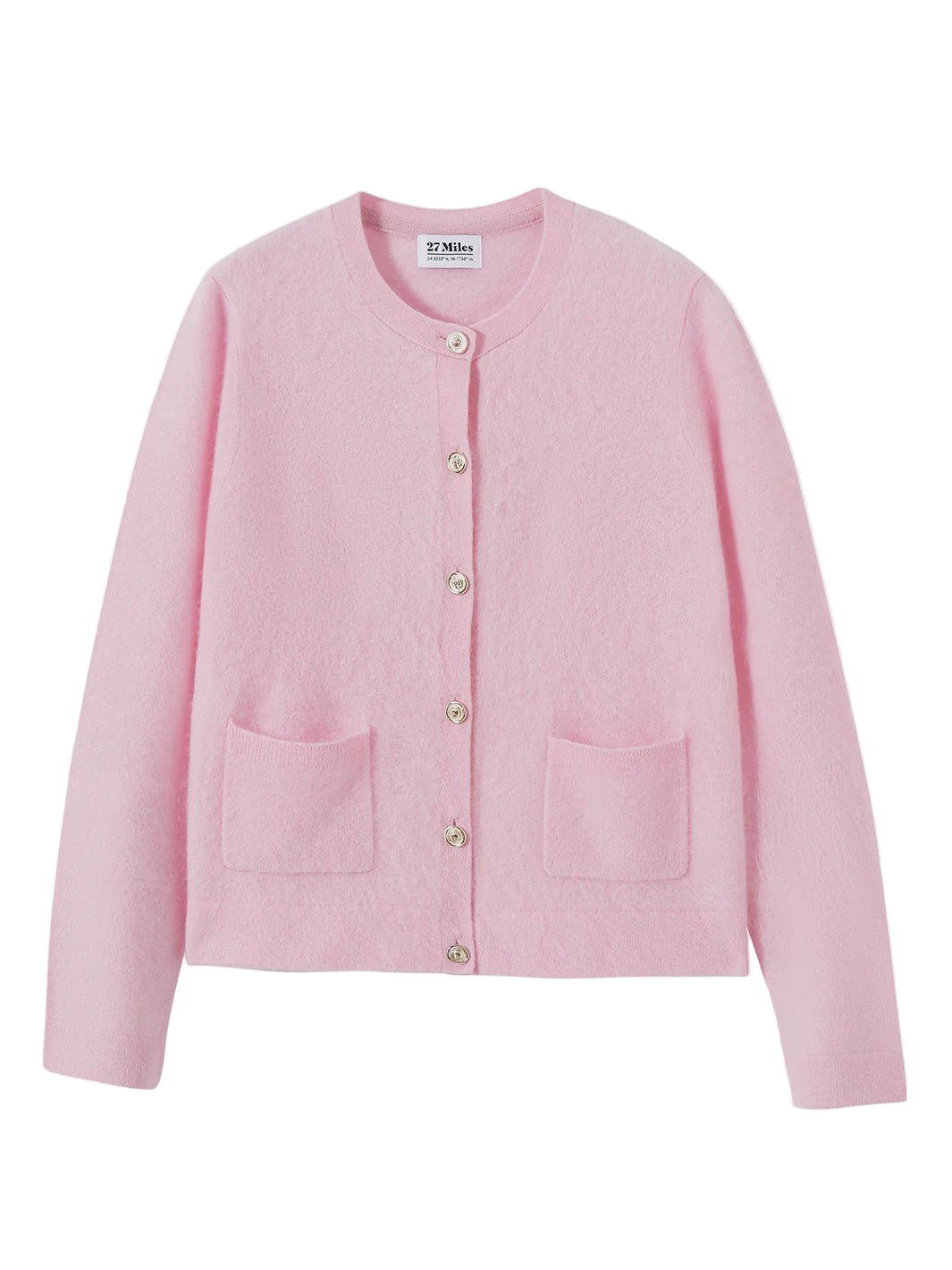 Gwendolyn 100% Cashmere Cardigan - Endless Waves