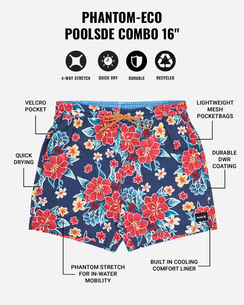 Hurley Phantom Poolside Combo 16" - Endless Waves