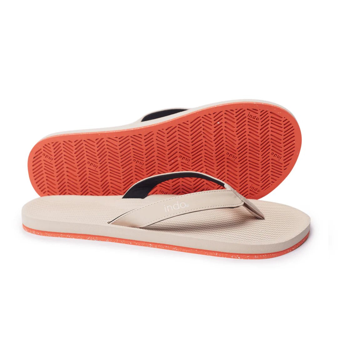 Indosole Men's Sneaker Sole Flip Flops