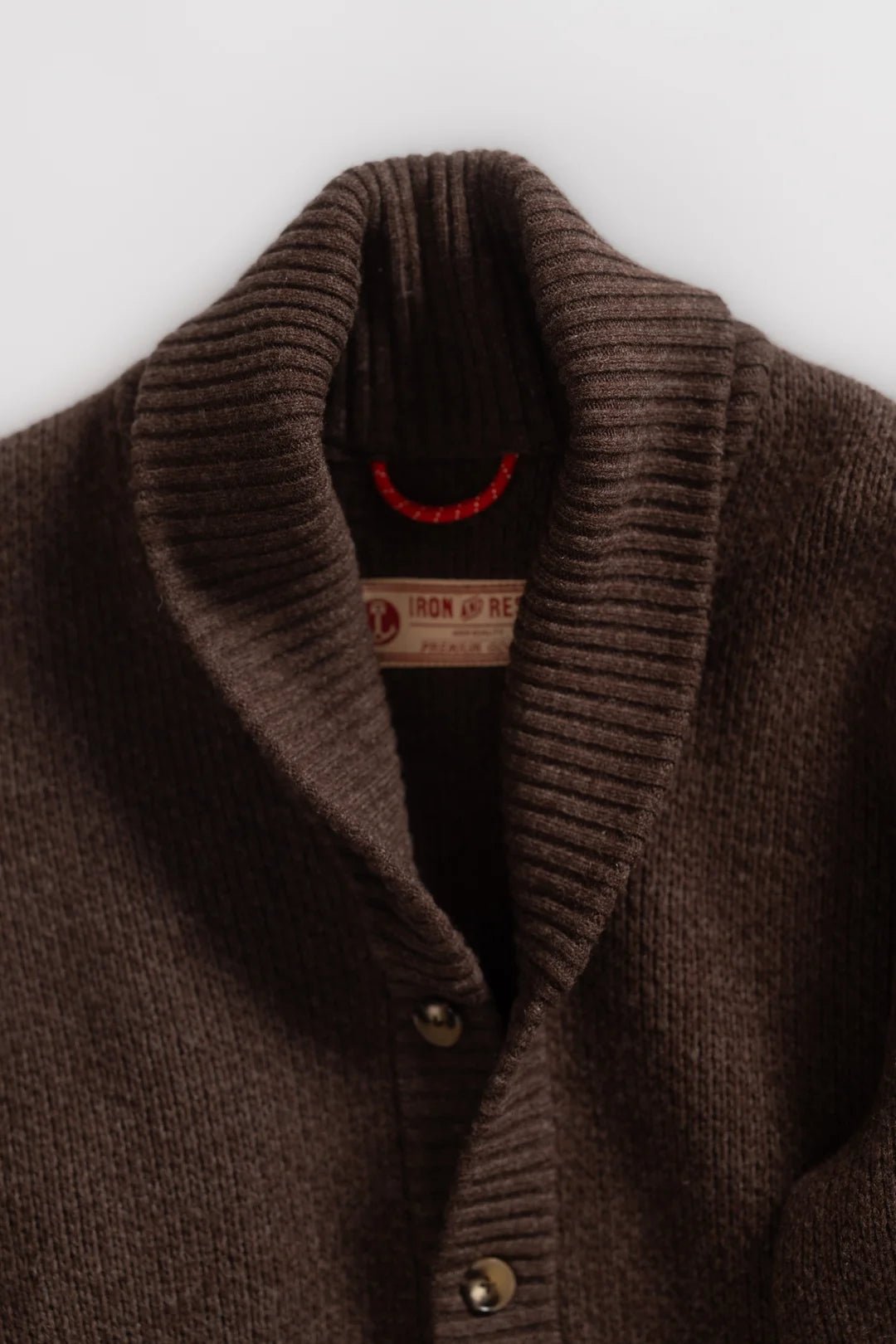 Iron & Resin Cabin Shawl Collar Sweater