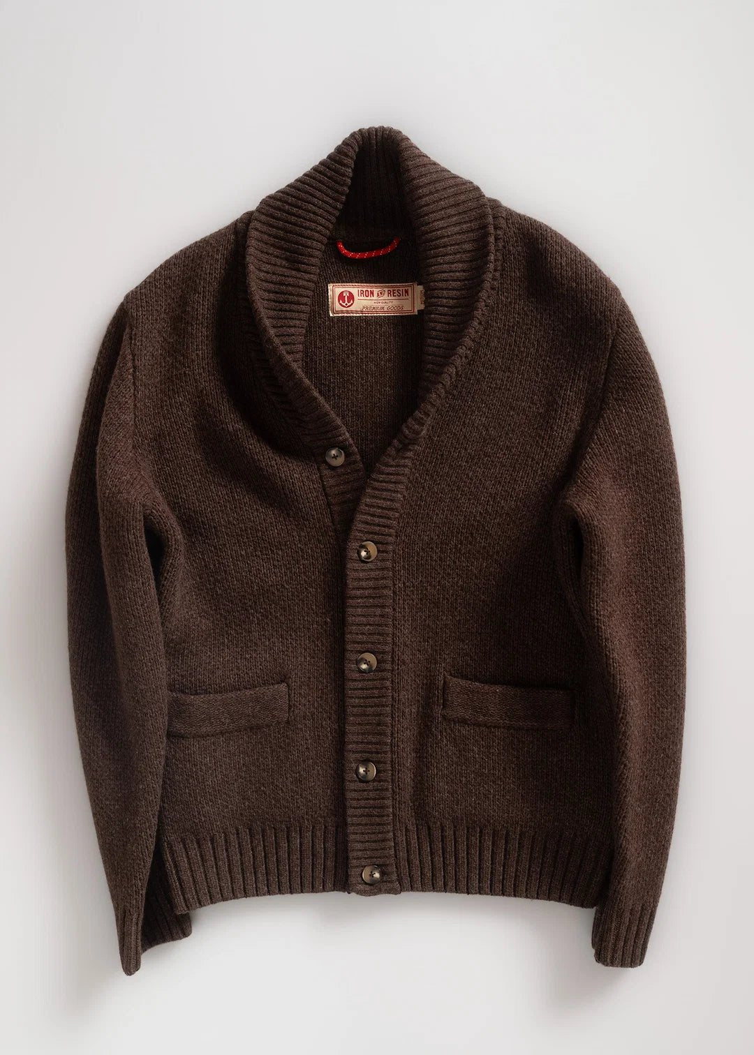 Iron & Resin Cabin Shawl Collar Sweater