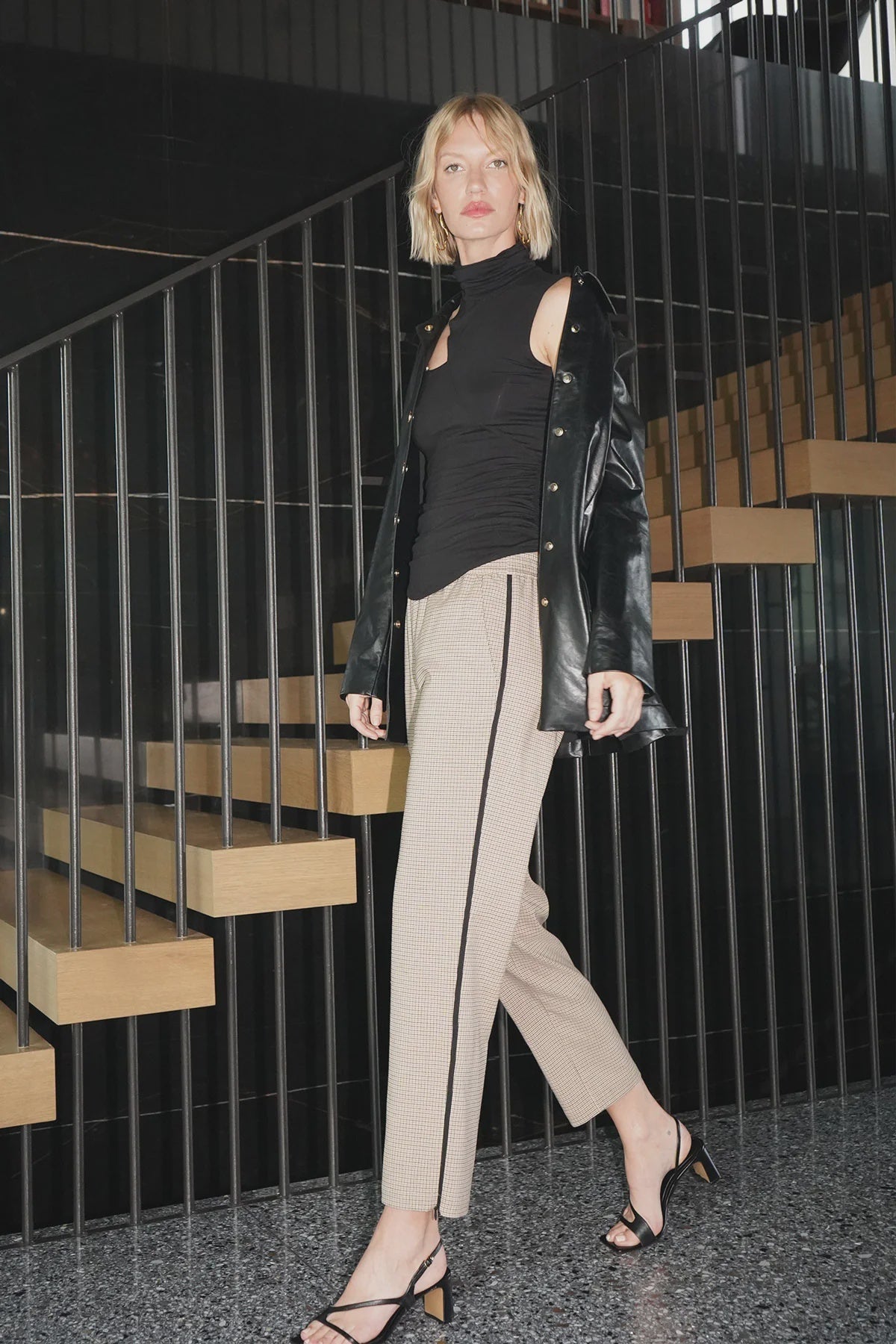 LNA LNA Kip Houndstooth Track Pant Endless Waves