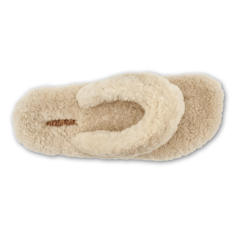 OluKai Olukai Women's Kipe'a Heu Shearling Flip Flops Endless Waves