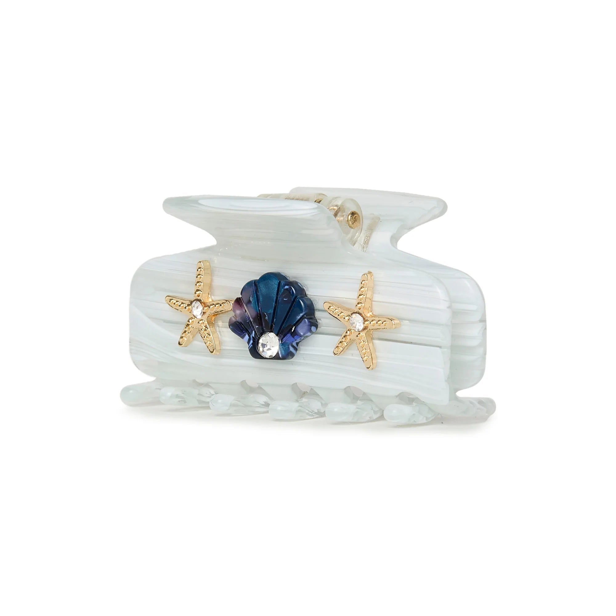 Lele Sadoughi Marble Mini Seashell Claw Clip