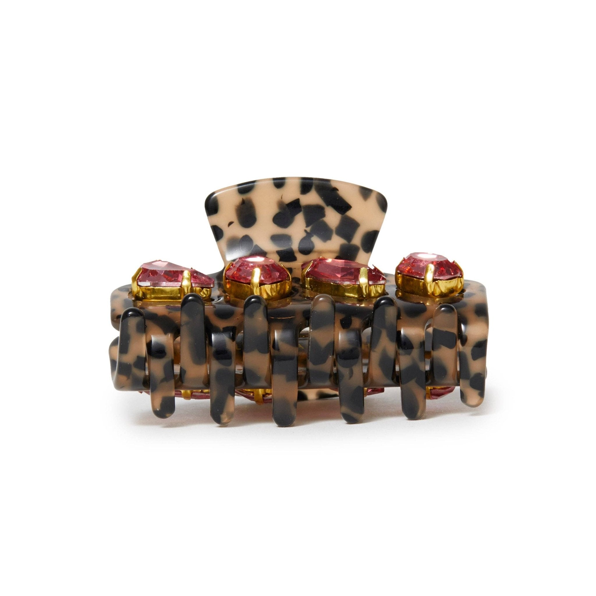 Lele Sadoughi Lele Sadoughi Mini Cheetah Crystal Claw Clip Endless Waves