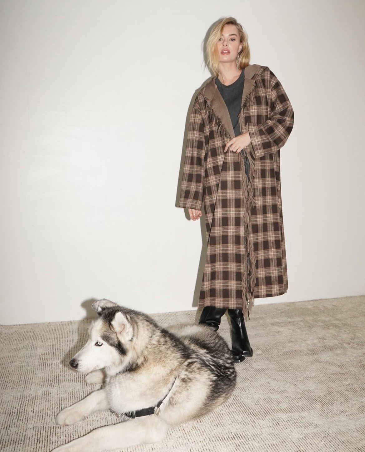 LNA LNA Dutton Plaid Coat Endless Waves