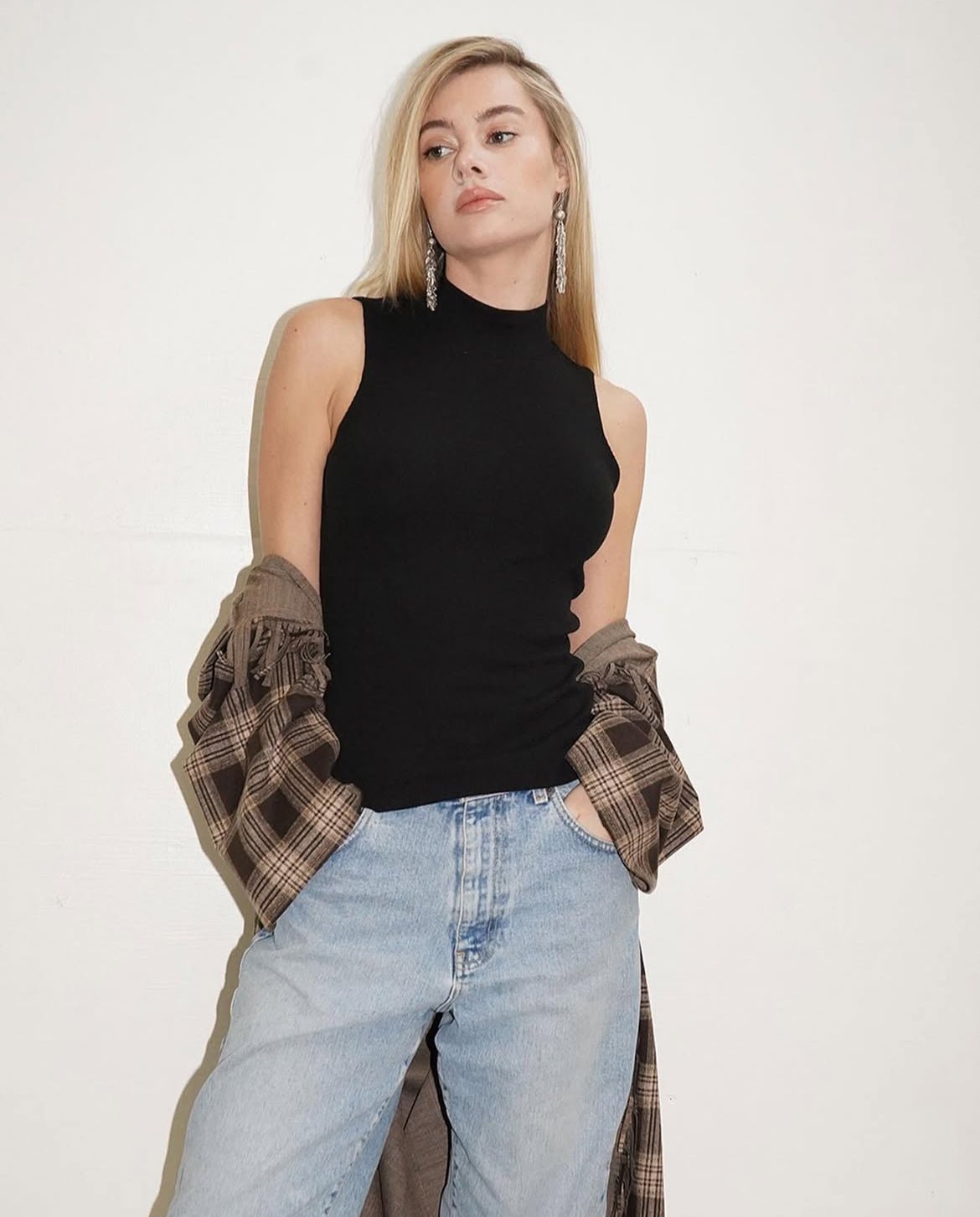 LNA LNA Dutton Plaid Coat Endless Waves