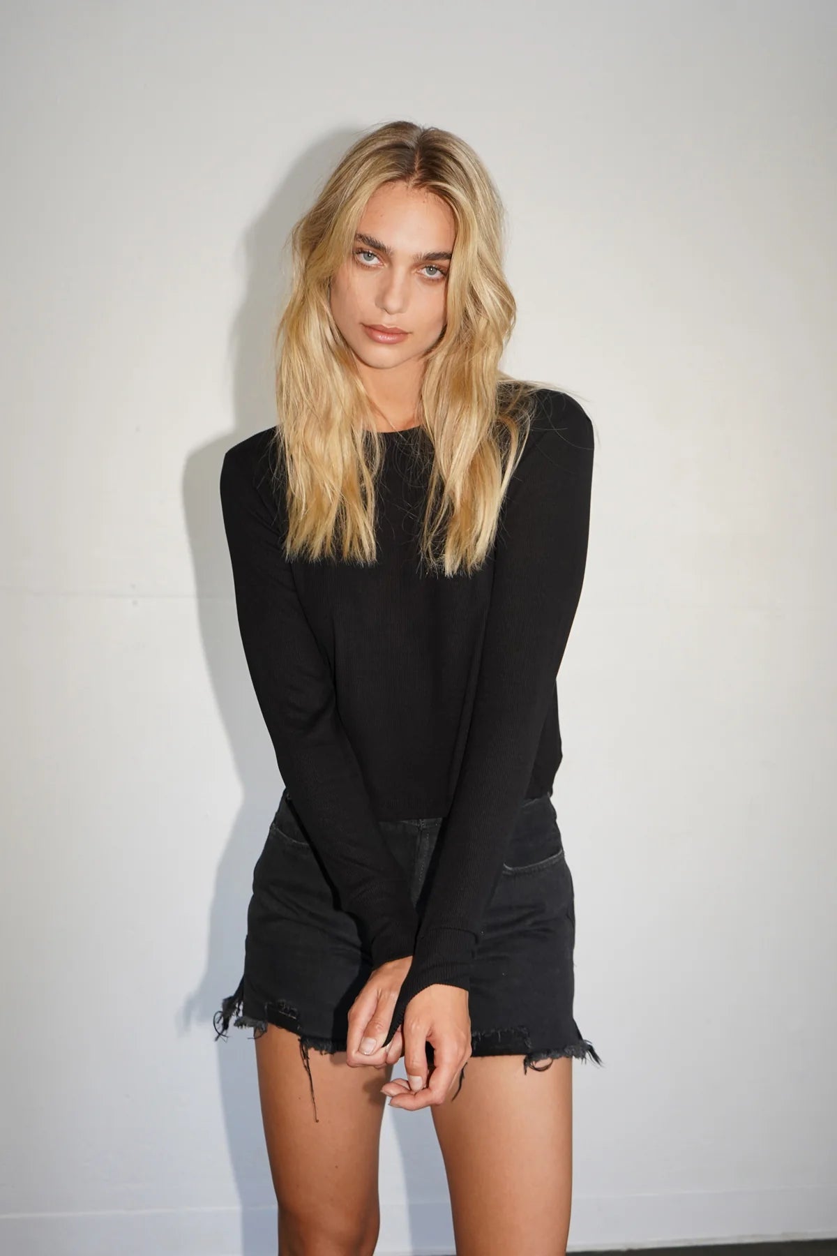LNA LNA Long Sleeve Ribbed Crew Endless Waves