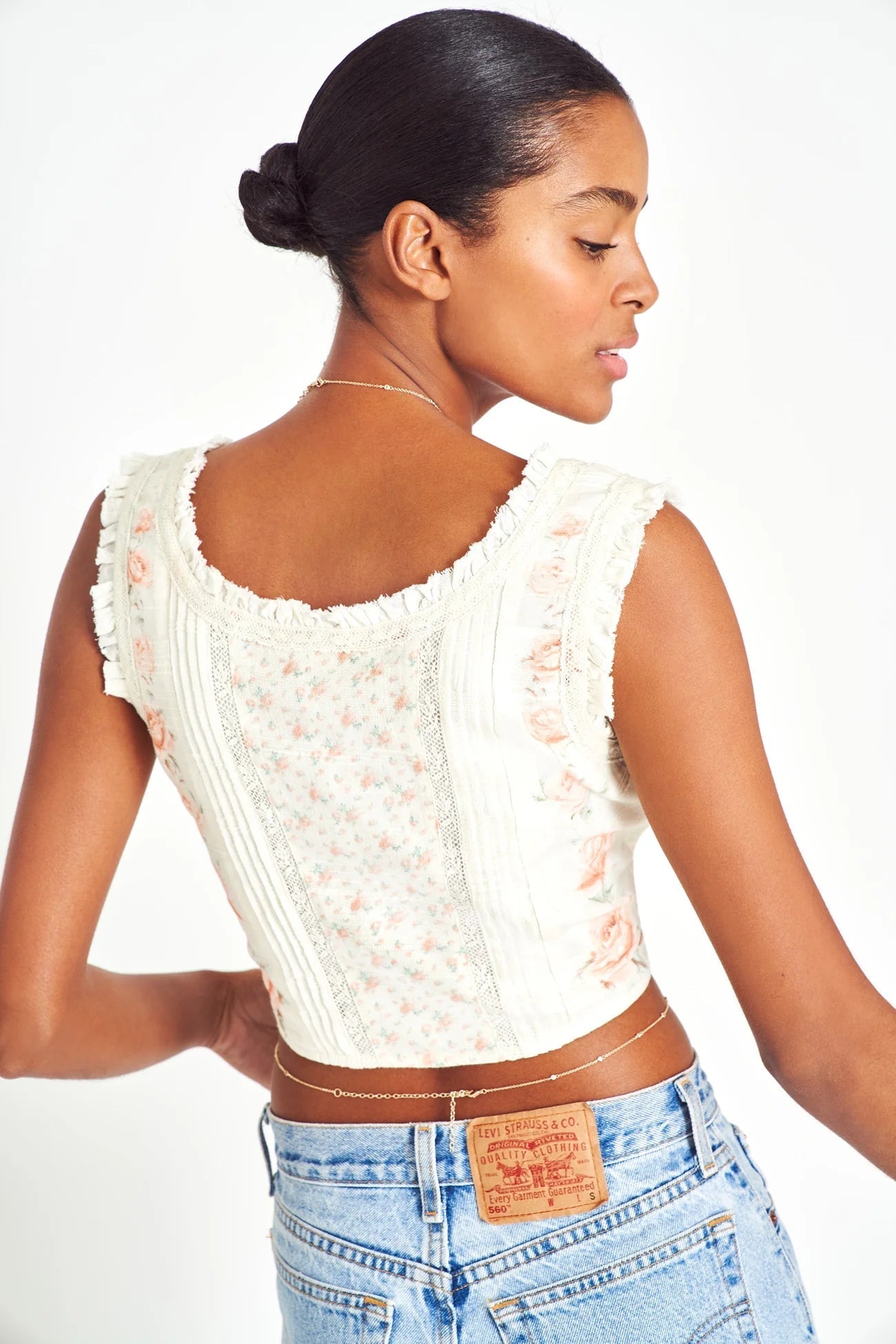 LoveShackFancy LoveShackFancy Corvelle Bustier Top Endless Waves