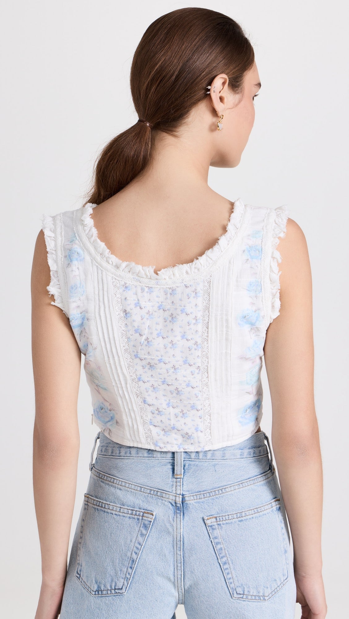 LoveShackFancy Corvelle Bustier Top